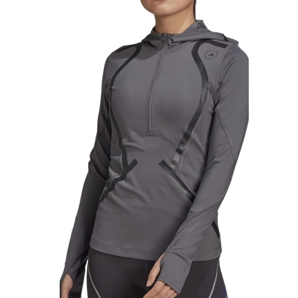 Adidas By Stella McCartney  Gray Aeroready Hooded Jacket